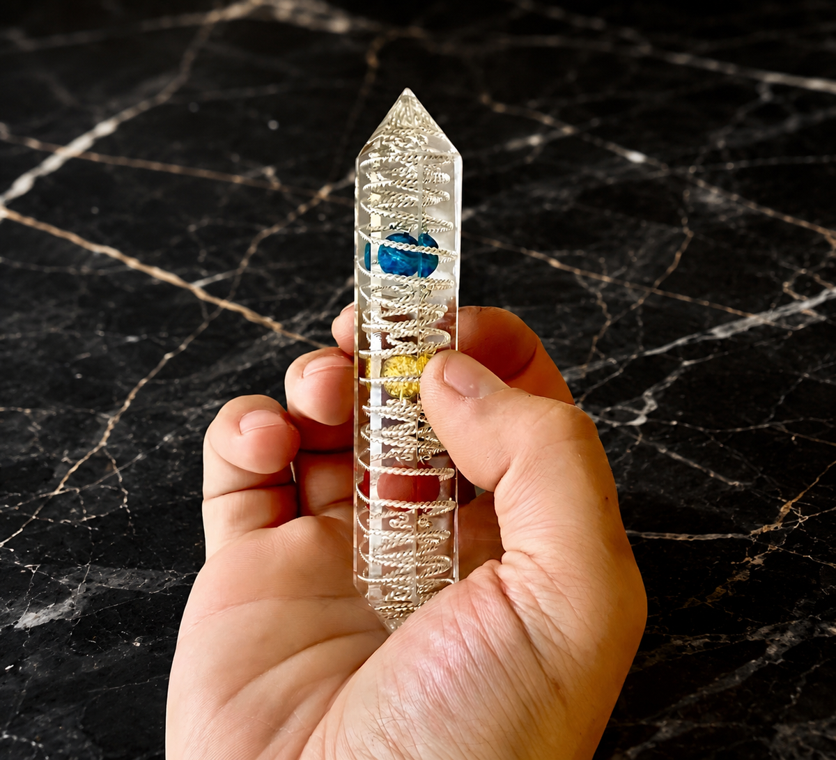 Trinity Wave Crystal - Acupressure Meridian Wand